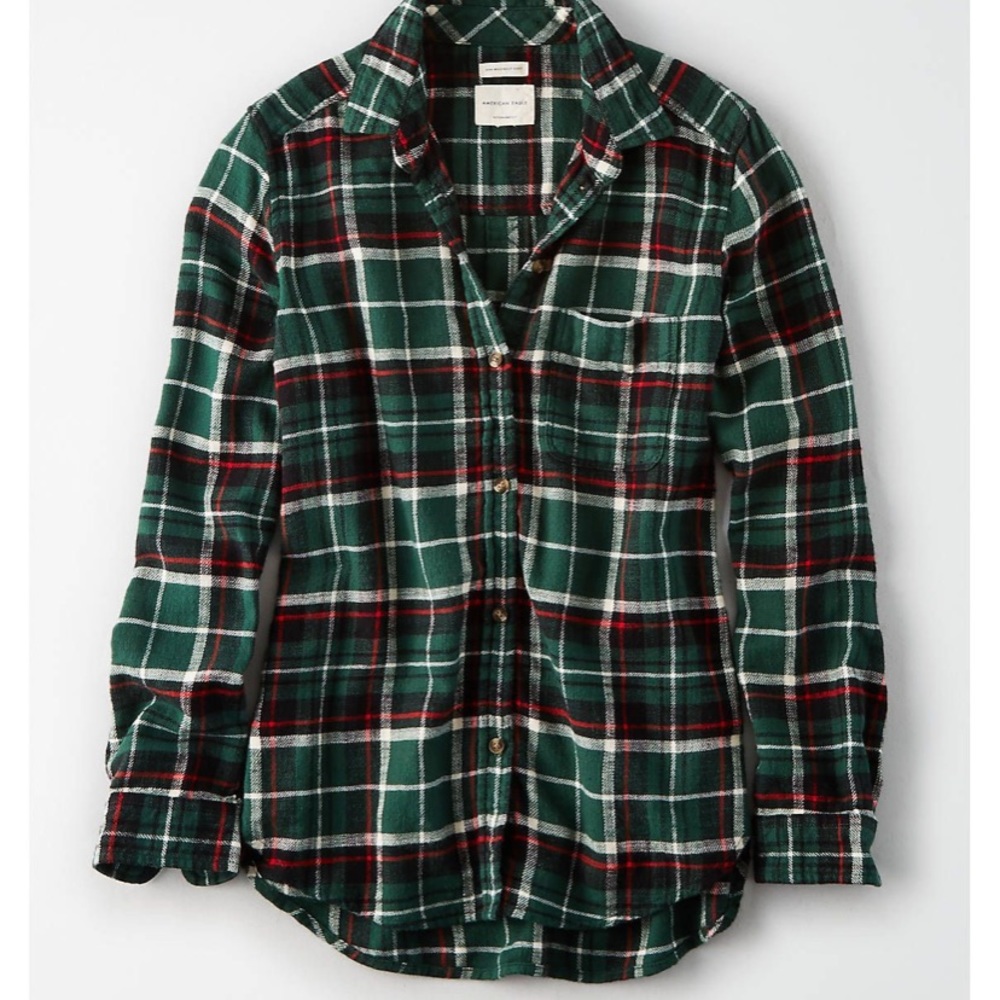 ❤️❤️ NWT AE American Eagle “AHHmazingly soft” green flannel.